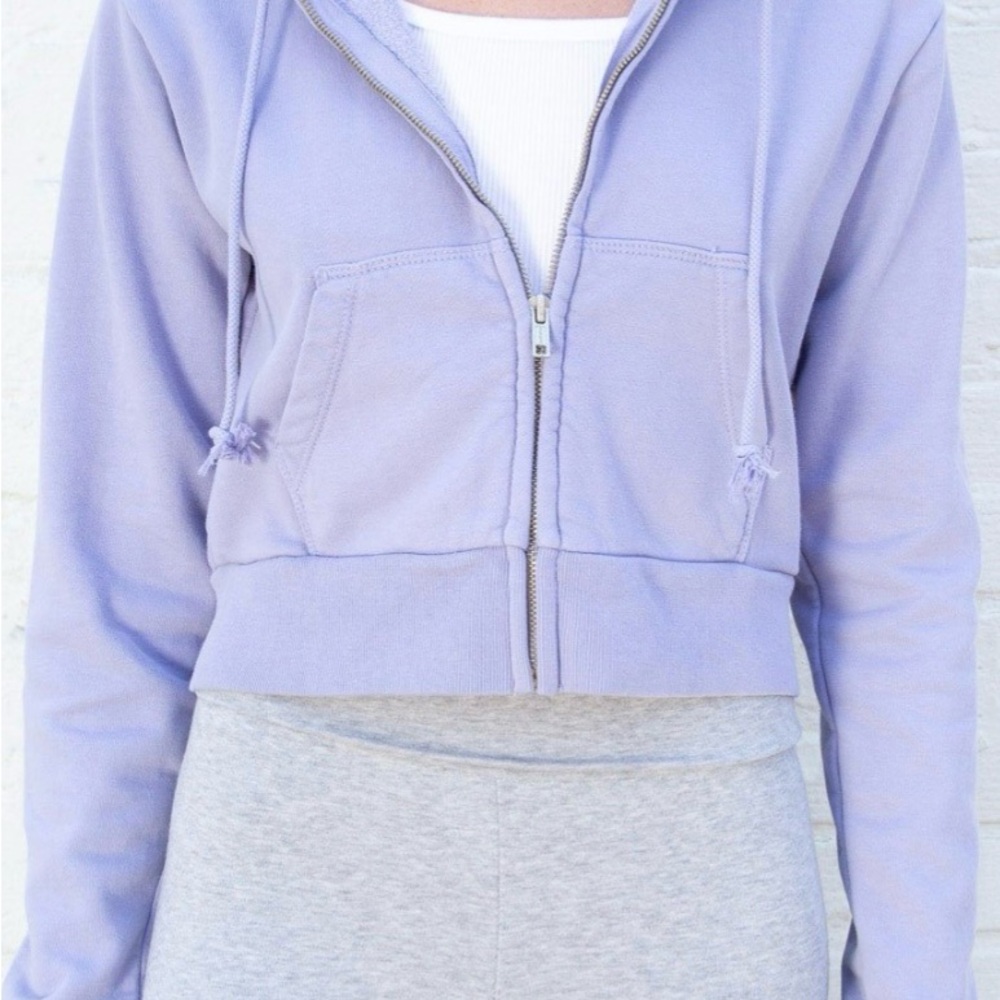 Lavender Cropped Hoodie